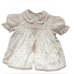 Baby Togs vintage floral smocked dress